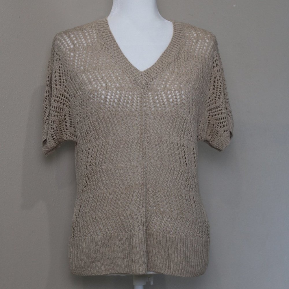 Sonoma Life+Style Womens Cozy Beige Knit Sweater Size Med